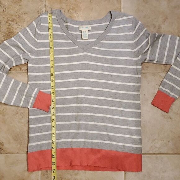 Caribbean Joe Island Supply Co. Striped v neck sweater - Picture 7 of 8